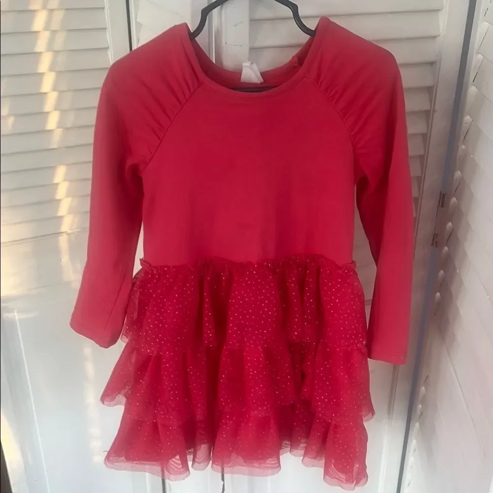 Vibrant Red Ruffle Dress